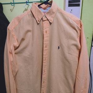 Men's polo long sleeve shirt large